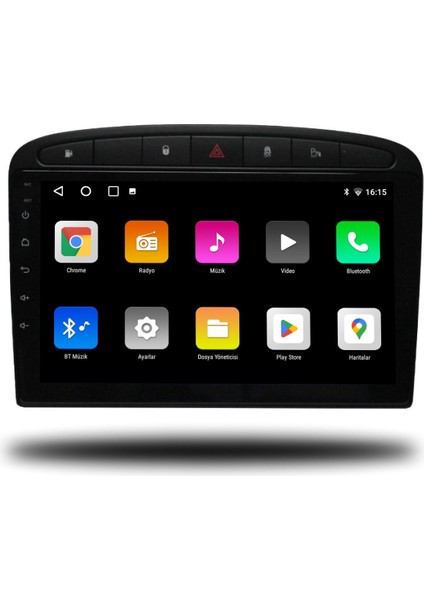 Peugeot 308 Android Carplay Multimedya 2007-2013 4gb Ram + 64GB Hafıza + 8 Çekirdek modelleri