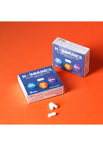 N-Immunics Vitamin C & Beta Glukan & Çinko Içeren 30 Tablet