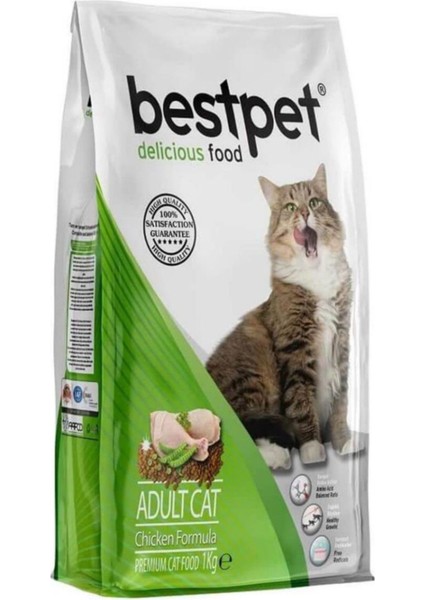 Tavuk Etli ve Pirinçli Yetişkin Kedi Maması 1kg