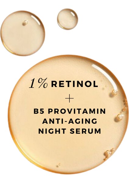 ReBorn Solution Yaşlanma, Karşıtı, Onarıcı Retinol (A Vitamini) Gece Serumu 30 ml (1% Retinol + B5)