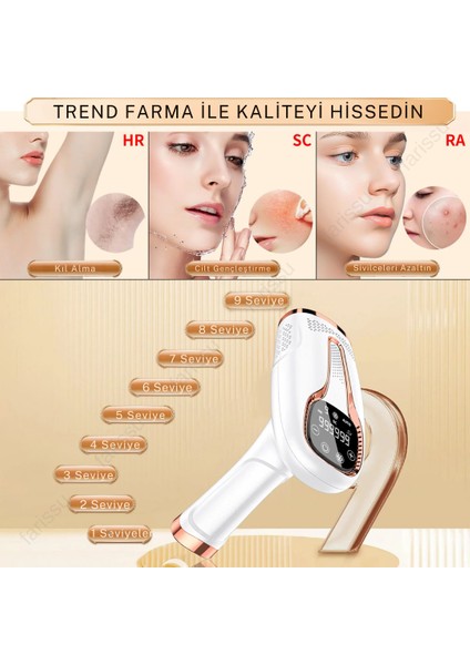 Trend Farma TF-002 – Evde Kullanıma Uygun Kablolu Lazer Epilasyon Cihazı