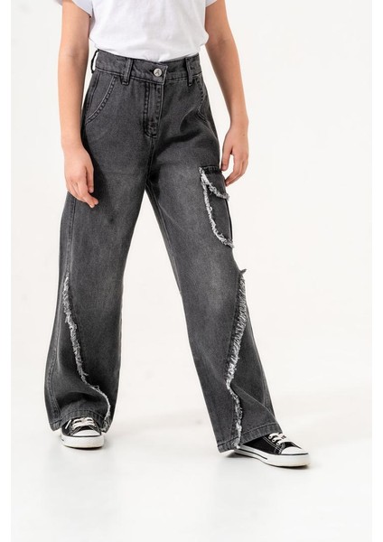 Kız Çocuk Pis Dikişli Kargo Cepli Pantolon G2169 fiyatları