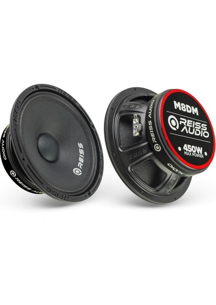 Audio RS-M8DM 20CM Midrange 450WATT Max Power 150 Watt Rms Power (2 Adet )