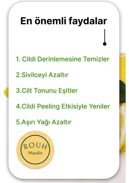 El Yapımı Doğal Limon Sabunu Doğal Sabun 1 Adet 160 G