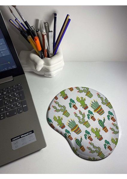 Shop Kaktüs Desenleri Bilek Destekli Mouse Pad