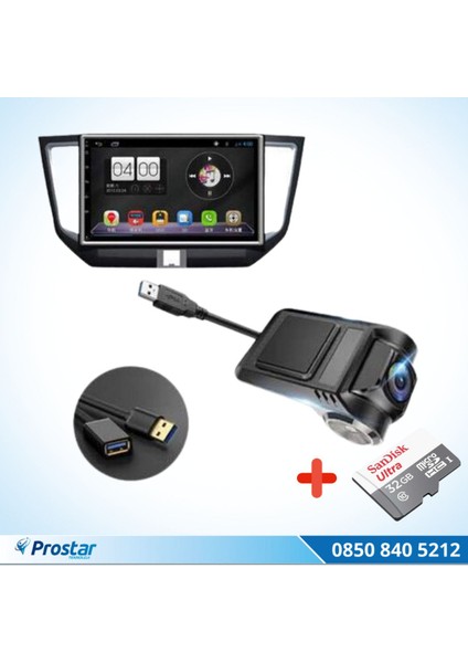 Araç Dvr Sürüş Kaydedici Kamera USB Full Hd (32 GB Sd Kart Dahil) 1080P 170° Geniş Açı fiyatları