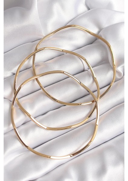 316L Çelik Gold Renk 65 mm Zikzak Model Ajda Bilezik fiyatları