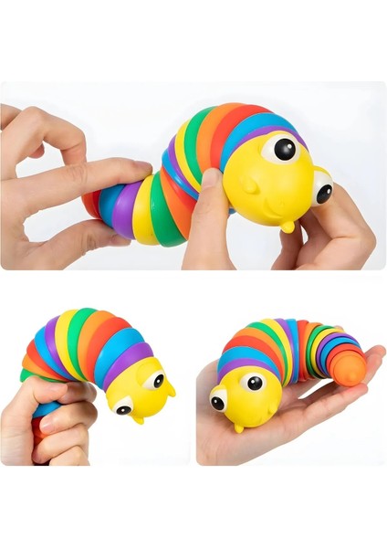 Bebekler Için Dikkat Çekici Rengarenk Söktak Tırtıl - Esnek Oyuncak Sök Tak Tırtıl modelleri