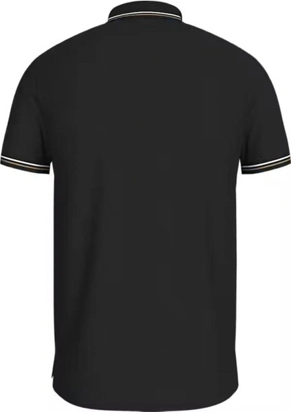 Erkek Siyah Logo Kısa Kollu Polo T-Shirt modelleri