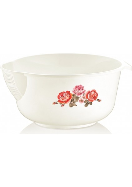 Çiçek Desenli Pirinç Süzgeci