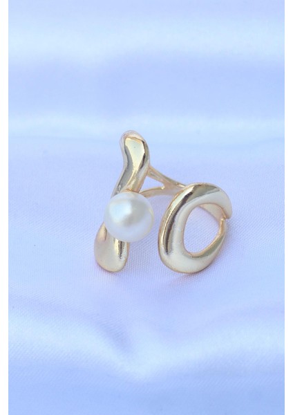 Pirinç Gold Renk Ayarlanabilir Inci Taşlı Yüzük fiyatları