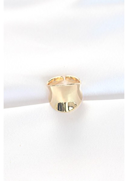 Gold Renk Ayarlanabilir Kavisli Ayna Yüzük fiyatları