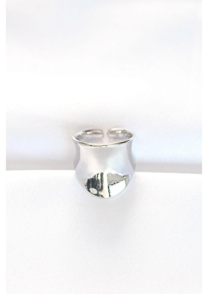 Silver Renk Ayarlanabilir Kavisli Ayna Yüzük fiyatları