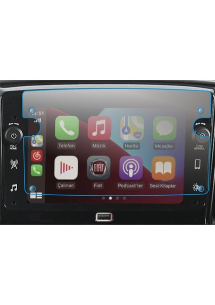 Fiat Doblo 7 Inç Navigasyon Uyumlu Nano Ekran Koruyucu