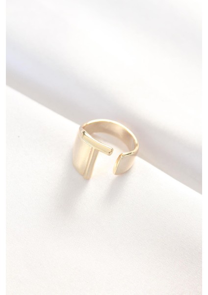 T Harfli Altın Renk Ayarlanabilir Yüzük fiyatları