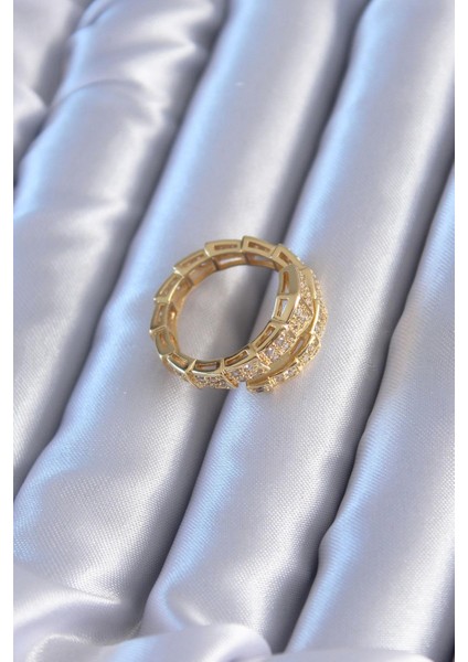Vıp Seri Gold Renk Yılan Model Kadın Yüzük fiyatları