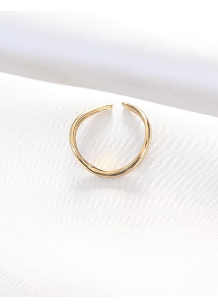 Yassı Gold Renk Ayarlanabilir Yüzük fiyatları