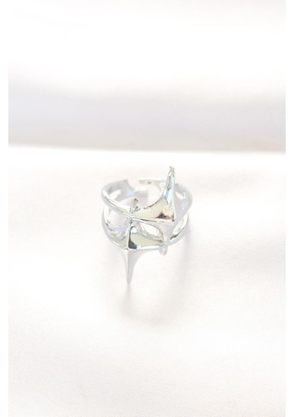 Yıldız Model Silver Renk Ayarlanabilir Yüzük fiyatları