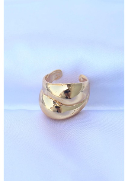 Pirinç Gold Renk Ayarlanabilir Damla Yüzük fiyatları