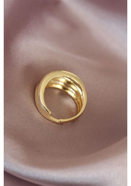 Metal Gold Renk Ayarlamalı Kadın Yüzük modelleri