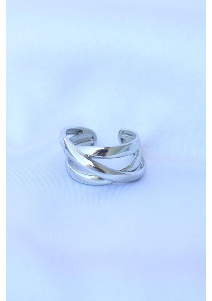 Pirinç Gümüş Renk Ayarlanabilir Sarmal Yüzük fiyatları