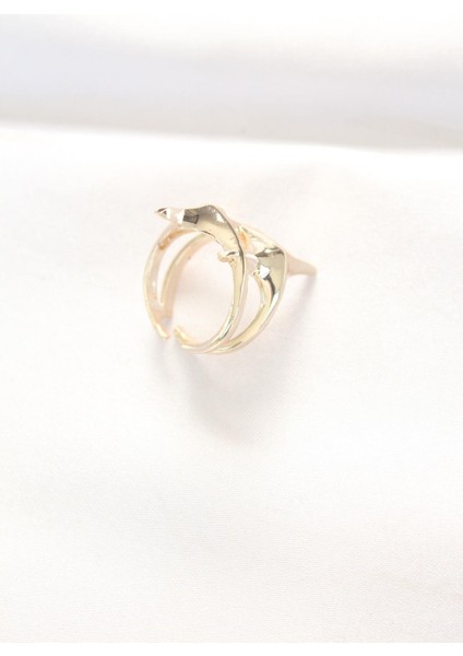 Yıldız Model Gold Renk Ayarlanabilir Yüzük modelleri