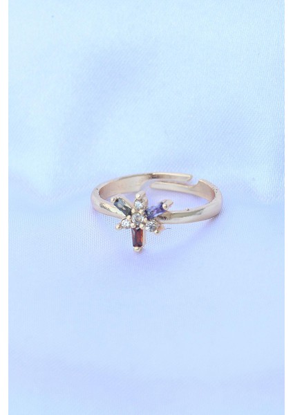 Pirinç Gold Renk Ayarlanabilir Renkli Zirkon Taşlı Yusufçuk Yüzük fiyatları