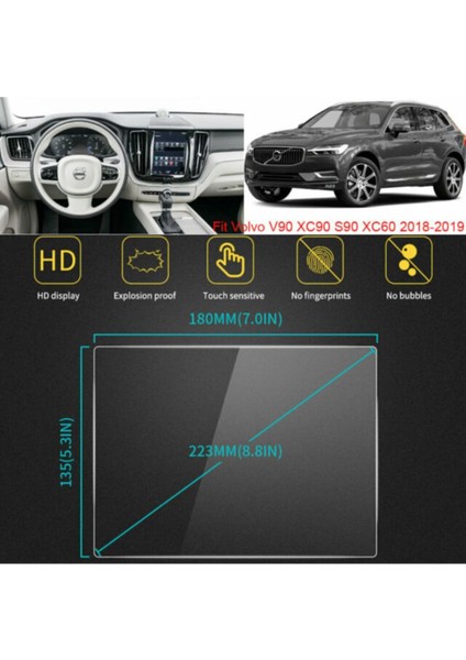 Volvo XC40 Ekran Koruyucu 8.7" Multimedya Navigasyon Temperli Nano Ekran Koruyucu Film 2018-2021 indirimleri