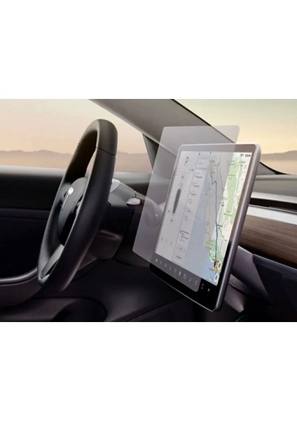 Tesla Model Y 15 Inç Navigasyon Uyumlu Mat Nano Ekran Koruyucu 2021 2023