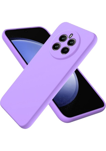 Realme 12 Pro Uyumlu Silikon Kılıf - Kamera Korumalı Esnek Pastel Renk Kapak - Lila