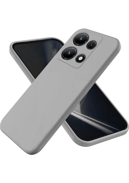 Infinix Note 30 Pro Uyumlu Silikon Kılıf - Kamera Korumalı Esnek Pastel Renk Kapak - Gri