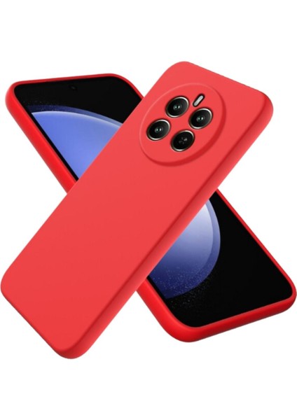 Realme 12 Pro Uyumlu Silikon Kılıf - Kamera Korumalı Esnek Pastel Renk Kapak - Kırmızı
