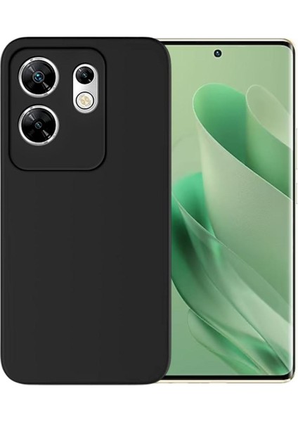 Infinix Zero 30 4G Uyumlu Silikon Kılıf - Kamera Korumalı Esnek Pastel Renk Kapak - Siyah