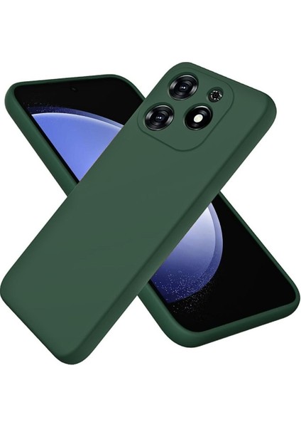 Tecno Spark 20C Uyumlu Silikon Kılıf - Kamera Korumalı Esnek Pastel Renk Kapak - Yeşil