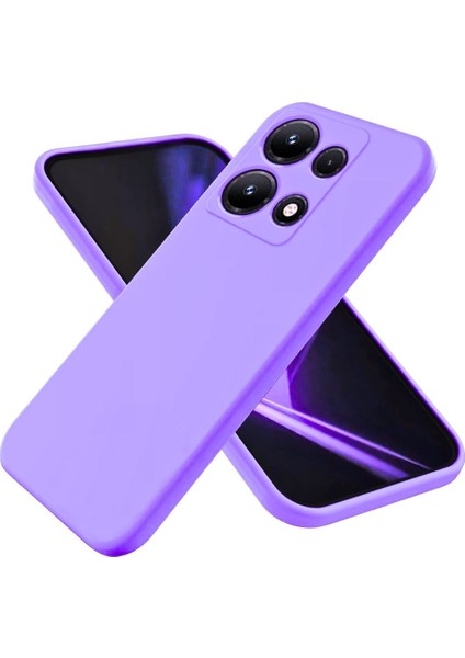 Infinix Note 30 Pro Uyumlu Silikon Kılıf - Kamera Korumalı Esnek Pastel Renk Kapak - Lila