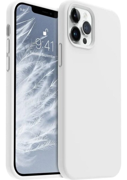 Apple iPhone 11 Pro Uyumlu Silikon Kılıf - Pastel Renk Tonu Esnek Tam Koruma Kapak - Beyaz