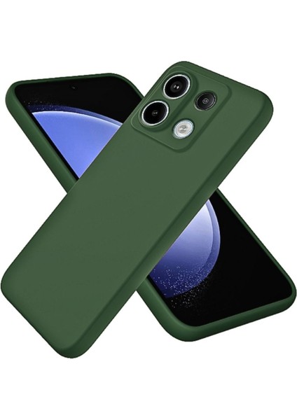Redmi Note 13 Pro 5G Uyumlu Silikon Kılıf - Kamera Korumalı Esnek Pastel Renk Kapak - Yeşil