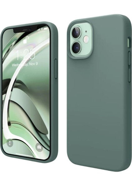 Apple iPhone 11 Uyumlu Silikon Kılıf - Pastel Renk Tonu Esnek Tam Koruma Kapak - Yeşil