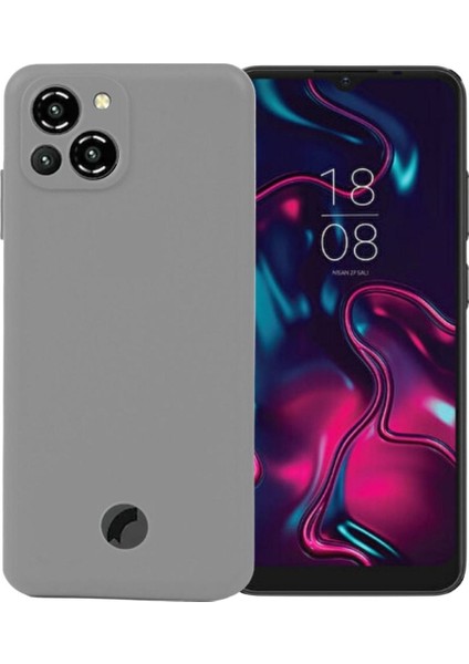 Reeder S23 Pro Max Uyumlu Silikon Kılıf - Kamera Korumalı Esnek Pastel Renk Kapak - Gri