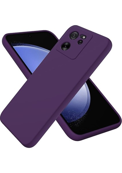 Xiaomi 13T Pro Uyumlu Silikon Kılıf - Kamera Korumalı Esnek Pastel Renk Kapak - Mor