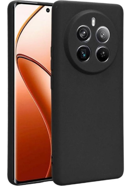Realme 12 Pro Uyumlu Silikon Kılıf - Kamera Korumalı Esnek Pastel Renk Kapak - Siyah