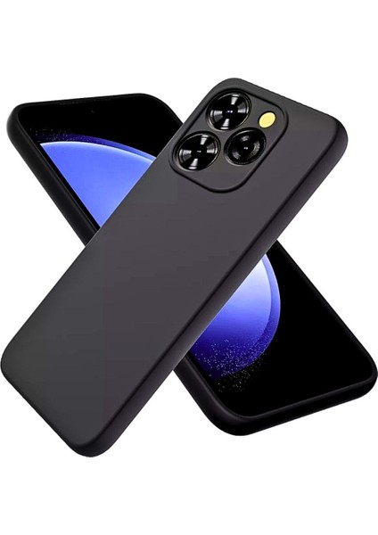 Infinix Hot 40 Uyumlu Silikon Kılıf - Kamera Korumalı Esnek Pastel Renk Kapak - Siyah