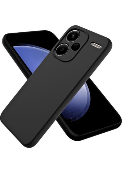 Redmi Note 13 Pro Plus Uyumlu Silikon Kılıf - Kamera Korumalı Esnek Kapak - Siyah