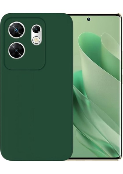 Infinix Zero 30 4G Uyumlu Silikon Kılıf - Kamera Korumalı Esnek Pastel Renk Kapak - Yeşil