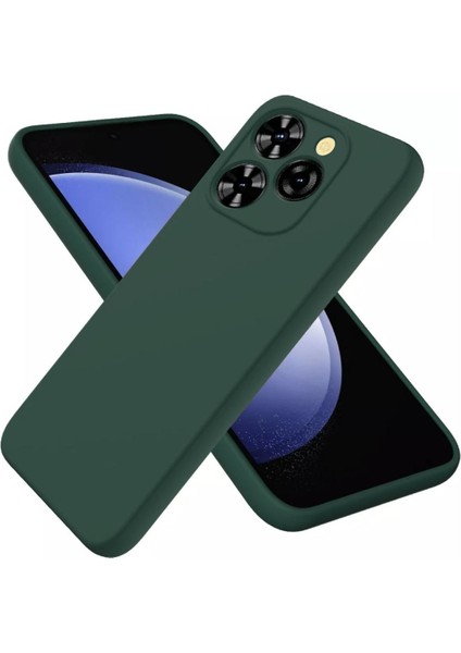 Infinix Hot 40 Uyumlu Silikon Kılıf - Kamera Korumalı Esnek Pastel Renk Kapak - Yeşil
