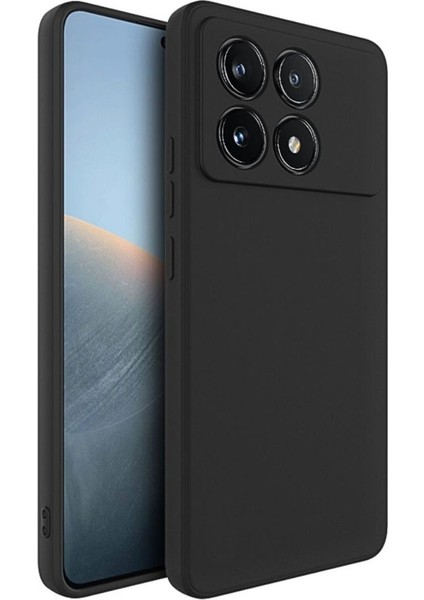 Poco X6 Pro Uyumlu Silikon Kılıf - Kamera Korumalı Esnek Pastel Renk Kapak - Siyah