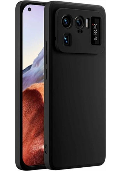 Xiaomi 11 Ultra Uyumlu Silikon Kılıf - Kamera Korumalı Esnek Pastel Renk Kapak - Siyah