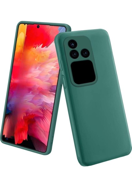 Vivo V30 Uyumlu Silikon Kılıf - Kamera Korumalı Esnek Pastel Renk Kapak - Yeşil