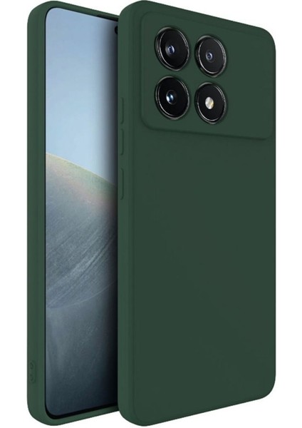 Poco X6 Pro Uyumlu Silikon Kılıf - Kamera Korumalı Esnek Pastel Renk Kapak - Yeşil
