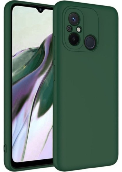 Redmi 12C Uyumlu Silikon Kılıf - Kamera Korumalı Esnek Pastel Renk Kapak - Yeşil
